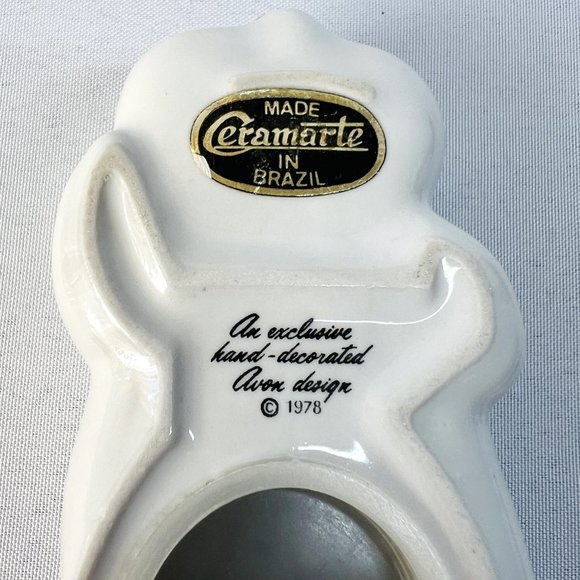 Avon Vintage Potpourri Ceramic Pig Floral Hand Painted Sachet Holder Brazil 1978 - Picture 5 of 8